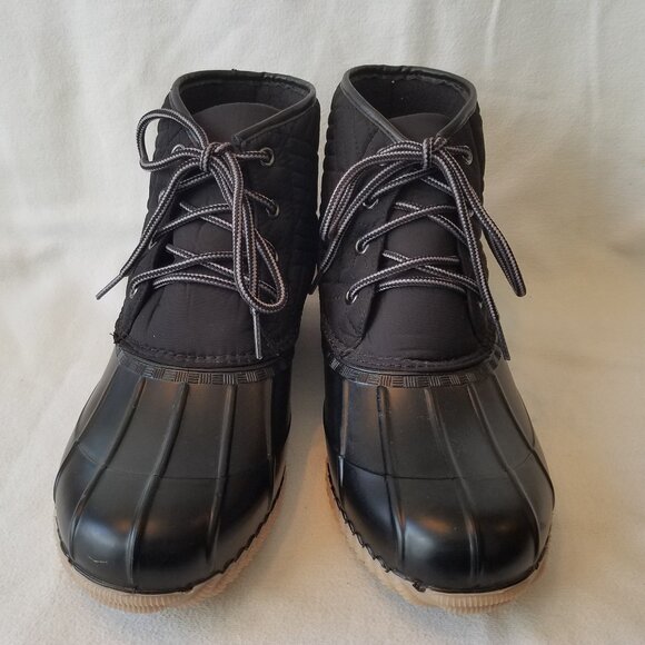 Magellan Outdoors Women Duck Boots Snow Waterproof Black Quilted Size 10 - Picture 3 of 8